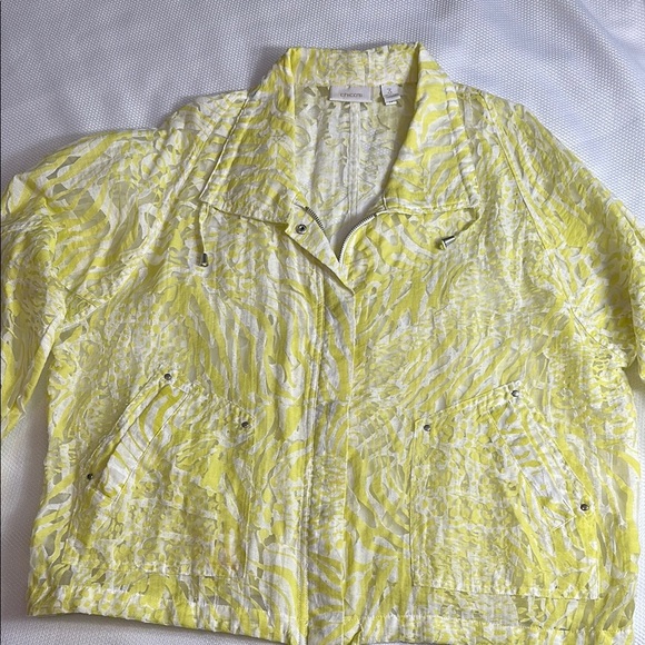 Chico’s sheer animal print jacket - Picture 1 of 8